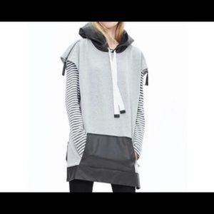 Banana Republic Oversized hoodie with faux leather